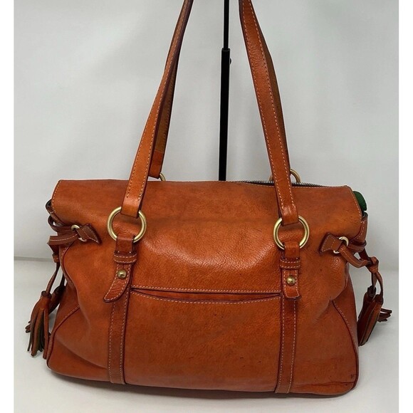 Dooney & Bourke Florentine Smith Bag Leather Satchel Natural 2011 Rugged Luxury - Picture 8 of 16